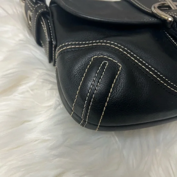 Coach Black Leather Soho Shoulder Bag with Silver Accents# F10188 - Picture 2 of 12